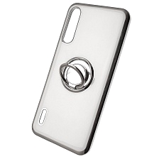 Чехол накладка для XIAOMI Mi A3, Mi CC9E, силикон, кольцо держатель, цвет белый.