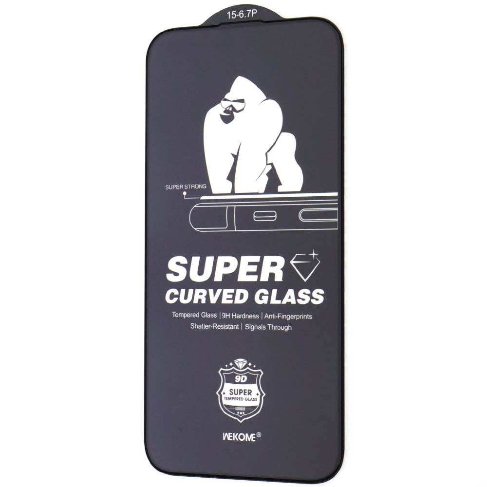 Защитное стекло KINGKONG WTP-091 для APPLE iPhone 15 Pro Max (6.7"), цвет окантовки черный