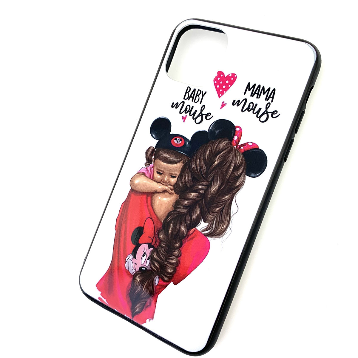 Чехол накладка для APPLE iPhone 11 Pro MAX 2019, силикон, рисунок MAMA mouse BABY.