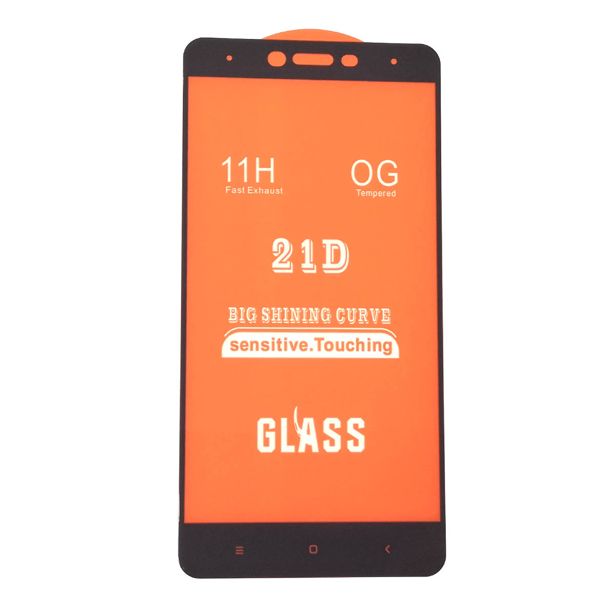Защитное стекло 21D 11H для XIAOMI Redmi Note 4, цвет окантовки черный
