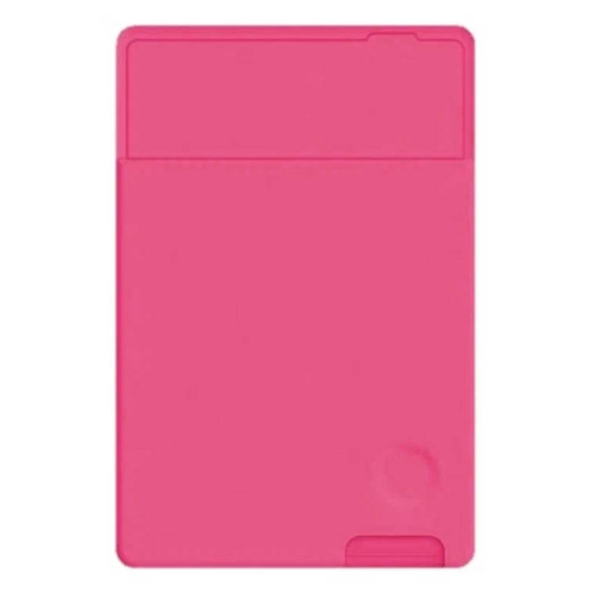 Чехол картхолдер с клеящейся оборотной стороной на смартфон для банковских карт, силикон, цвет фуксия