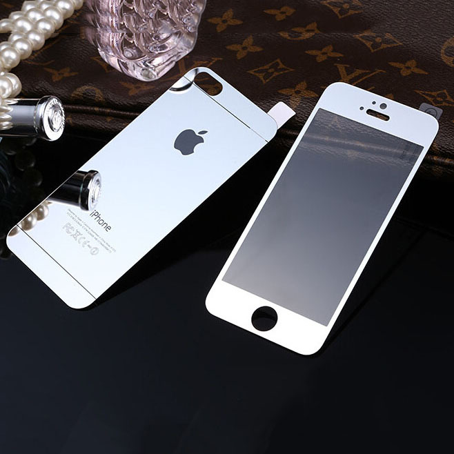 Защитная плёнка iPhone 6 (A+B) стекло противоударное - Silver.
