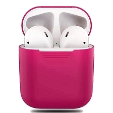 Чехол Silicon Case Slim для беспроводных наушников APPLE AirPods 1, AirPods 2, силикон, цвет бордовый