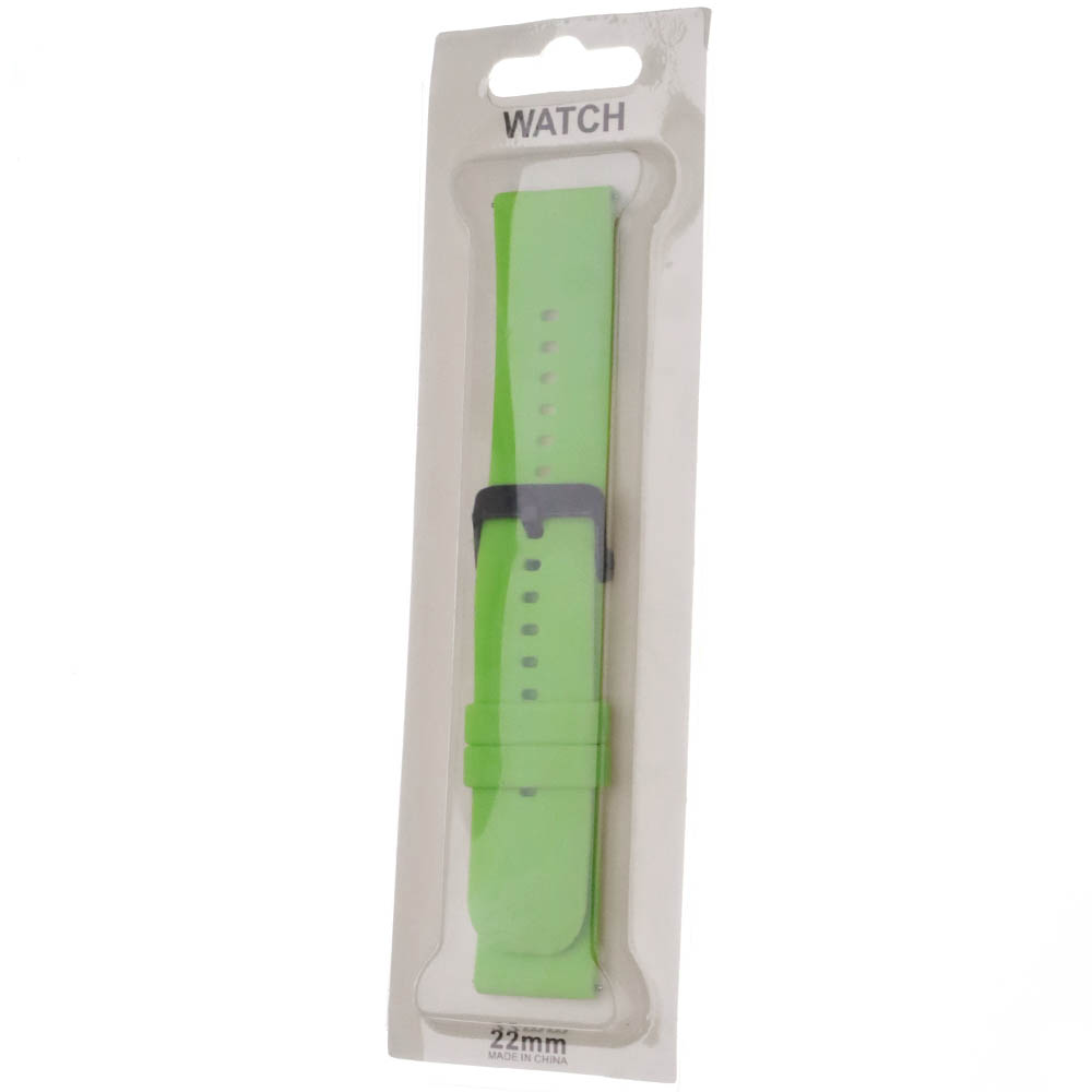 Ремешок для смарт часов универсальный 22 мм для SAMSUNG, XIAOMI, HUAWEI, силикон, цвет салатовый