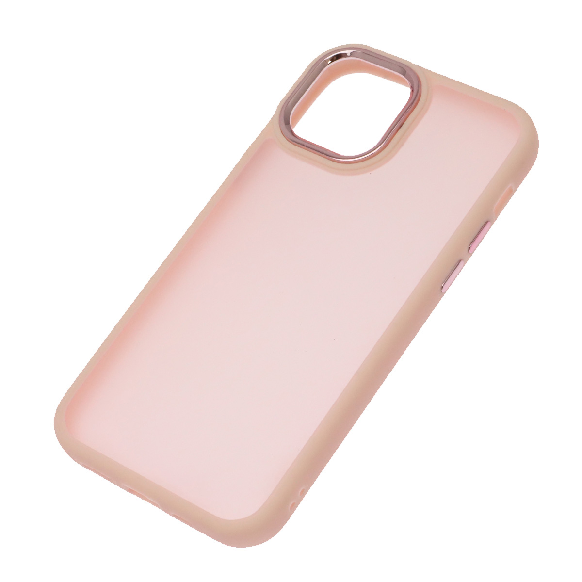 Чехол накладка для APPLE iPhone 12 (6.1"), iPhone 12 Pro (6.1"), силикон, пластик, цвет окантовки розовый Чехол накладка для APPLE iPhone 12 (6.1"), iPhone 12 Pro (6.1"), силикон, пластик, цвет окантовки розовый