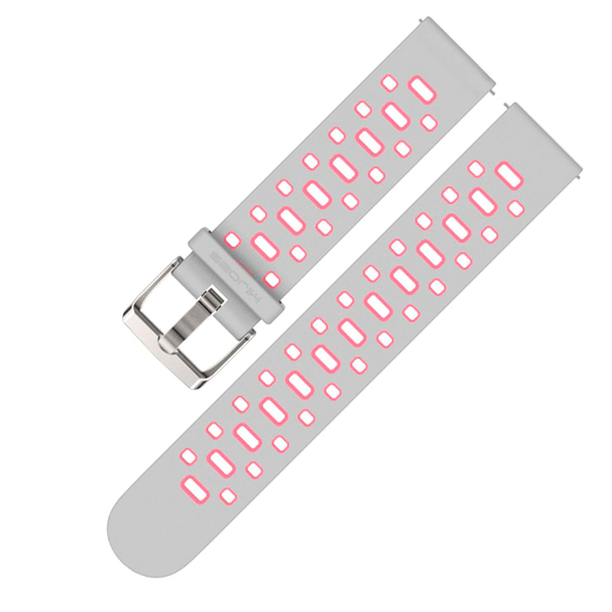 Ремешок MIJOBS для смарт часов Xiaomi Amazfit Bip, перфорированный силикон, цвет розовый