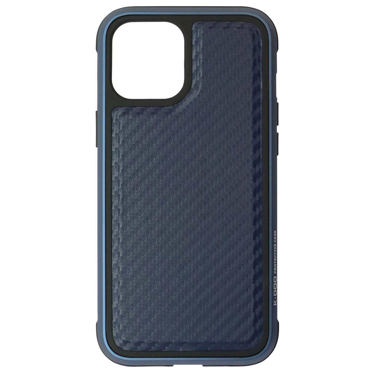 Чехол-накладка K-DOO Mars для APPLE iPhone 12 Pro Max, бархат, силикон, металл, карбон, цвет темно синий