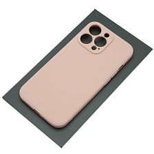Чехол накладка для APPLE iPhone 13 Pro, силикон, бархат, цвет розовый песок Чехол накладка для APPLE iPhone 13 Pro, силикон, бархат, цвет розовый песок