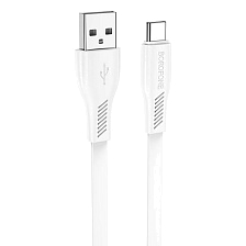 Кабель BOROFONE BX85 Auspicious USB Type С, 3A, длина 1 метр, цвет белый Кабель BOROFONE BX85 Auspicious USB Type С, 3A, длина 1 метр, цвет белый