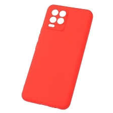 Чехол накладка Soft Touch для Realme 8, Realme 8 Pro, силикон, матовый, цвет красный