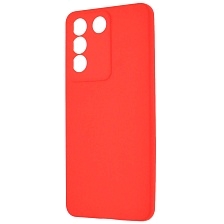 Чехол накладка SOFT TOUCH для VIVO V27E, защита камеры, силикон, матовый, цвет красный