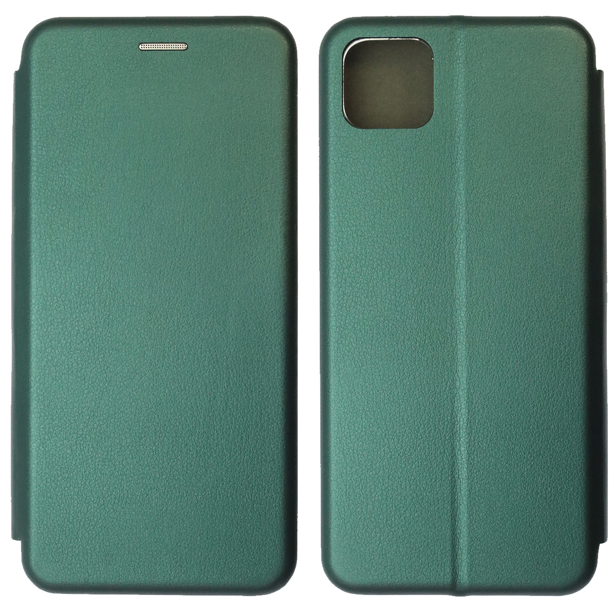 Чехол книжка STYLISH для SAMSUNG Galaxy A22S (SM-A226F), экокожа, визитница, цвет темно зеленый