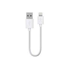 USB Kабель 8 pin для Apple iPhone 5/5S, 6/6S  (белый/длина 15 см).