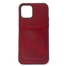 Чехол накладка ILEVEL для APPLE iPhone 12 (6.1"), iPhone 12 Pro (6.1"), силикон, отдел для карт, цвет черно красный