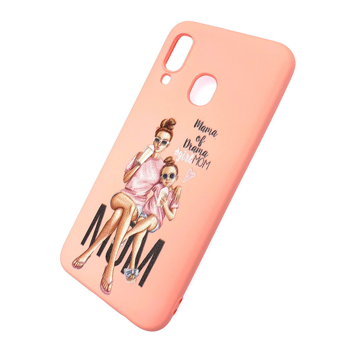 Чехол накладка для SAMSUNG Galaxy A40 (SM-A405), силикон, рисунок Mama of Drama Girl MOM. Чехол накладка для SAMSUNG Galaxy A40 (SM-A405), силикон, рисунок Mama of Drama Girl MOM.
