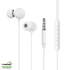 Гарнитура (наушники с микрофоном) проводная, BOROFONE BM45 Sound wave, цвет белый. Гарнитура (наушники с микрофоном) проводная, BOROFONE BM45 Sound wave, цвет белый.