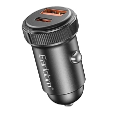 АЗУ (Автомобильное зарядное устройство) EARLDOM ES-CC41, 30W, 1 USB A, 1 USB Type C, цвет черный