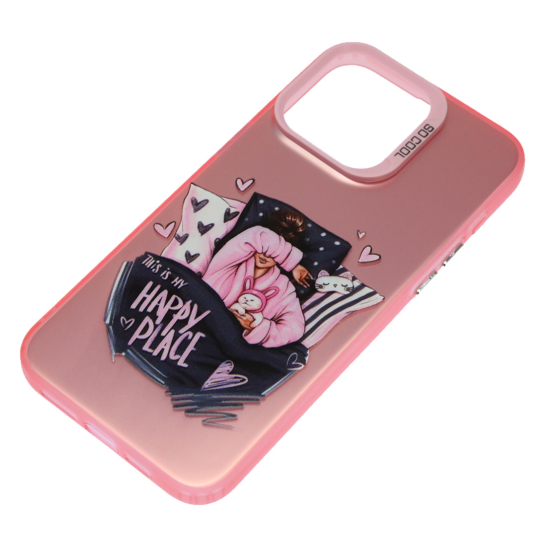 Чехол накладка для APPLE iPhone 15 Pro Max (6.7"), пластик, силикон, рисунок THIS IS MY HAPPY PLACE