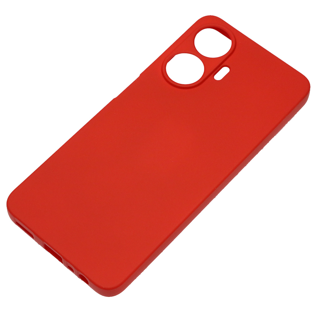 Чехол накладка NANO для Realme C55, силикон, бархат, цвет красный