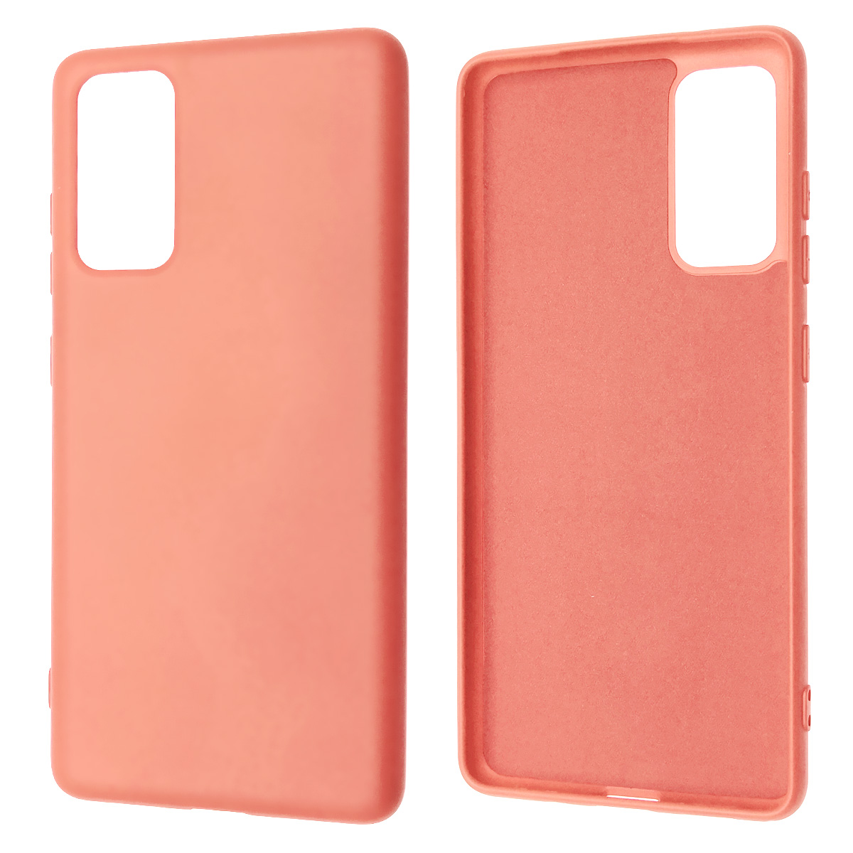 Чехол накладка NANO для SAMSUNG Galaxy S20FE (SM-G780), силикон, бархат, цвет коралловый