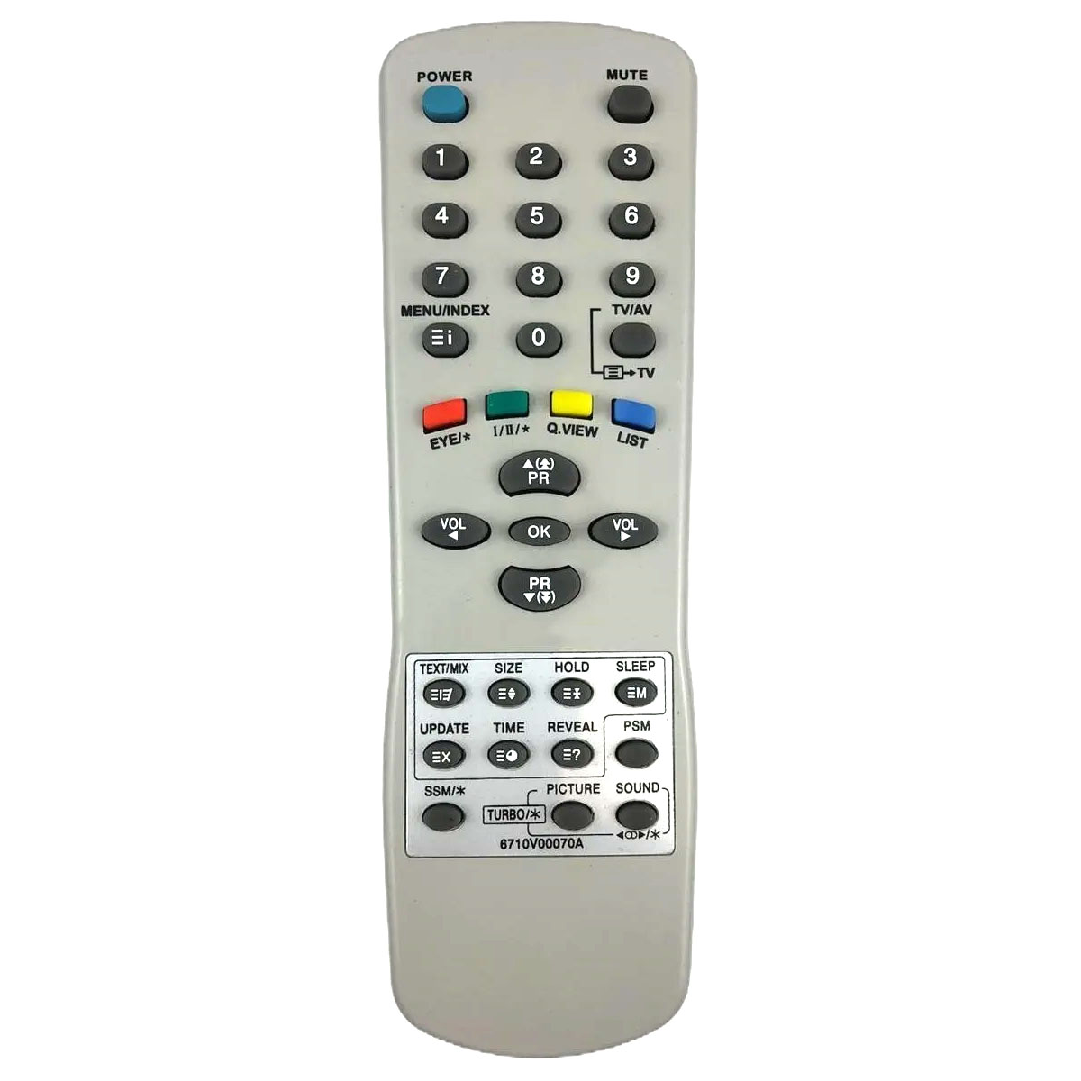 Пульт ДУ 6710V00070A для телевизоров LG, ROLSEN, цвет серый