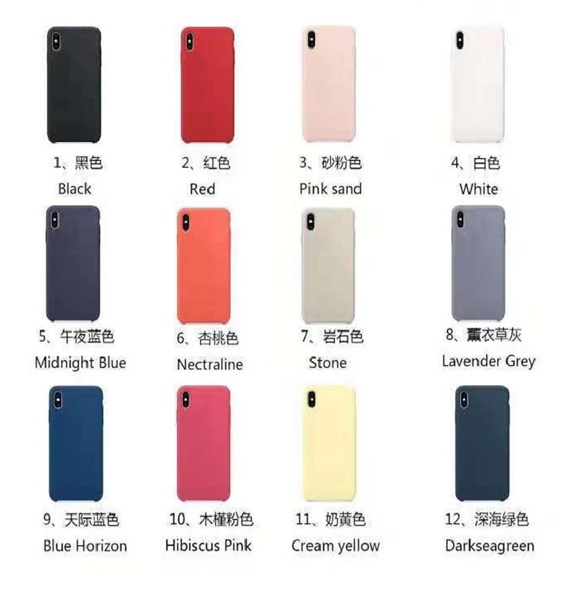 Чехол-накладка Silicone Case для APPLE iPhone X/XS (5.8") цвет:№1 ASH.