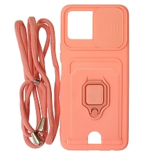 Чехол накладка MULTI FUNCTION 4 в 1 для HUAWEI Honor X8, цвет розовый