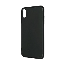Чехол накладка imcase для APPLE iPhone XS Max, силикон, с вырезом под лого, цвет черный.