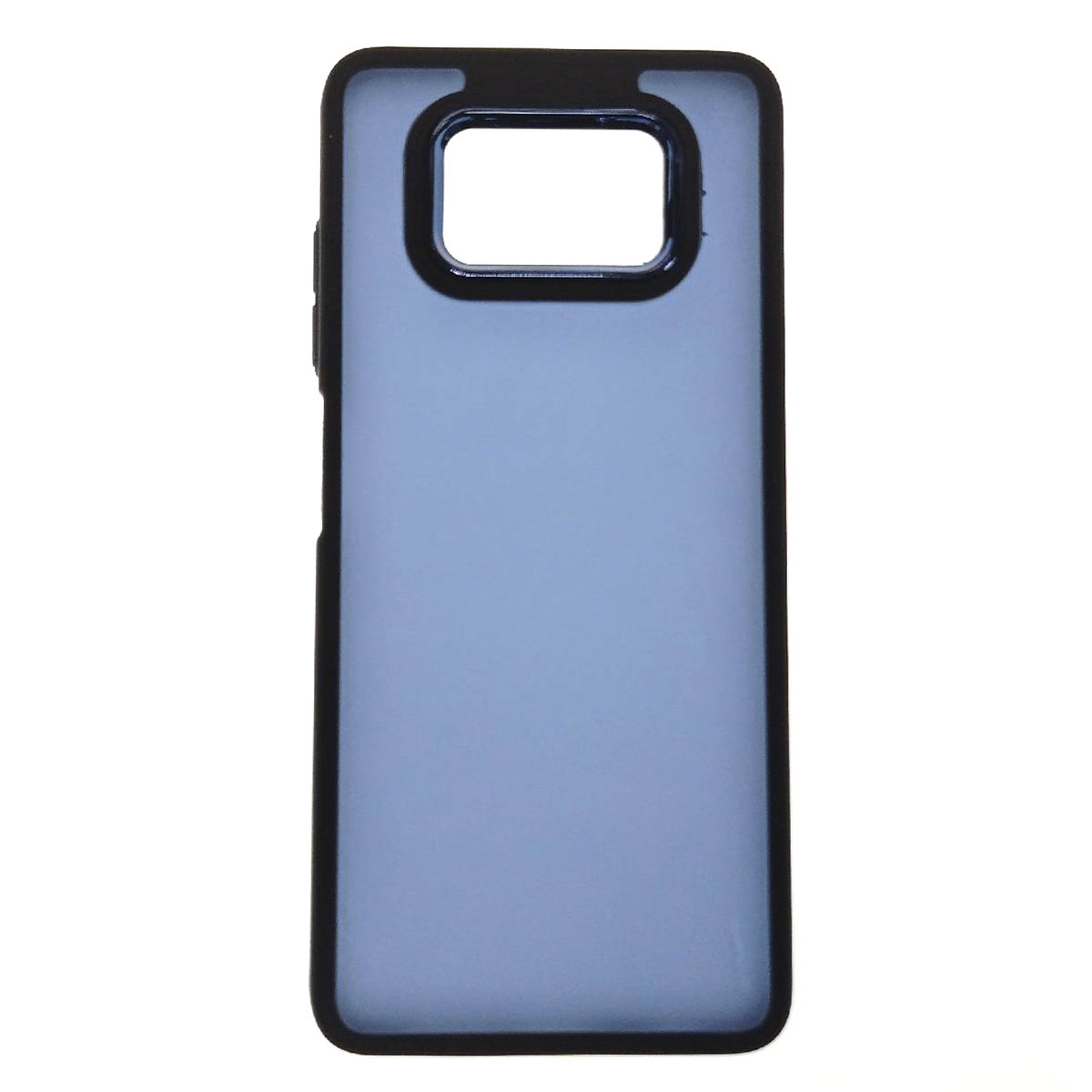 Чехол накладка для XIAOMI POCO X3, POCO X3 Pro, силикон, пластик, цвет окантовки темно синий