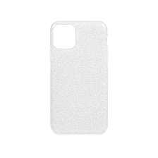 Чехол накладка Shine для APPLE iPhone 12 (6.1"), iPhone 12 Pro (6.1"), силикон, блестки, цвет серебристый