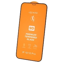Защитное стекло 9D Lizard для APPLE iPhone 12 (6.1"), iPhone 12 Pro (6.1"), цвет окантовки черный Защитное стекло 9D Lizard для APPLE iPhone 12 (6.1"), iPhone 12 Pro (6.1"), цвет окантовки черный