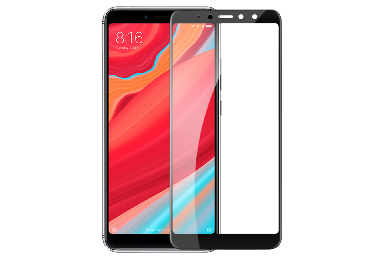 Защитное стекло "5D" GLASS FULL GLUE для XIAOMI RedMi S2, цвет канта черный. Защитное стекло "5D" GLASS FULL GLUE для XIAOMI RedMi S2, цвет канта черный.