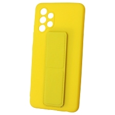 Чехол накладка L NANO для SAMSUNG Galaxy A32 (SM-A325), силикон, держатель, цвет желтый