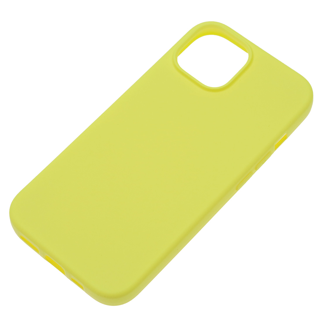 Чехол накладка NANO для APPLE iPhone 15 (6.1), силикон, бархат, цвет желтый
