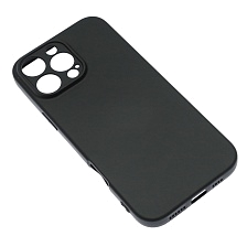 Чехол накладка NANO для APPLE iPhone 16 Pro Max (6.9"), защита камеры, силикон, бархат, цвет черный