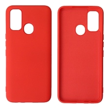 Чехол накладка NANO для TECNO Spark 7, силикон, бархат, цвет красный