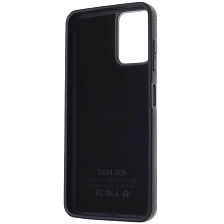 Чехол накладка для SAMSUNG GALAXY A06, силикон, пластик, текстура кожи, бархат, цвет черный Чехол накладка для SAMSUNG GALAXY A06, силикон, пластик, текстура кожи, бархат, цвет черный