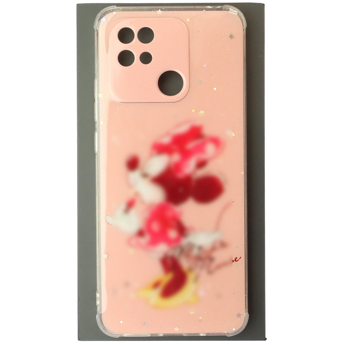 Чехол накладка для XIAOMI Redmi 10C, XIAOMI POCO C40, силикон, глянцевый, блестки, рисунок Мышка с помадой Чехол накладка для XIAOMI Redmi 10C, XIAOMI POCO C40, силикон, глянцевый, блестки, рисунок Мышка с помадой