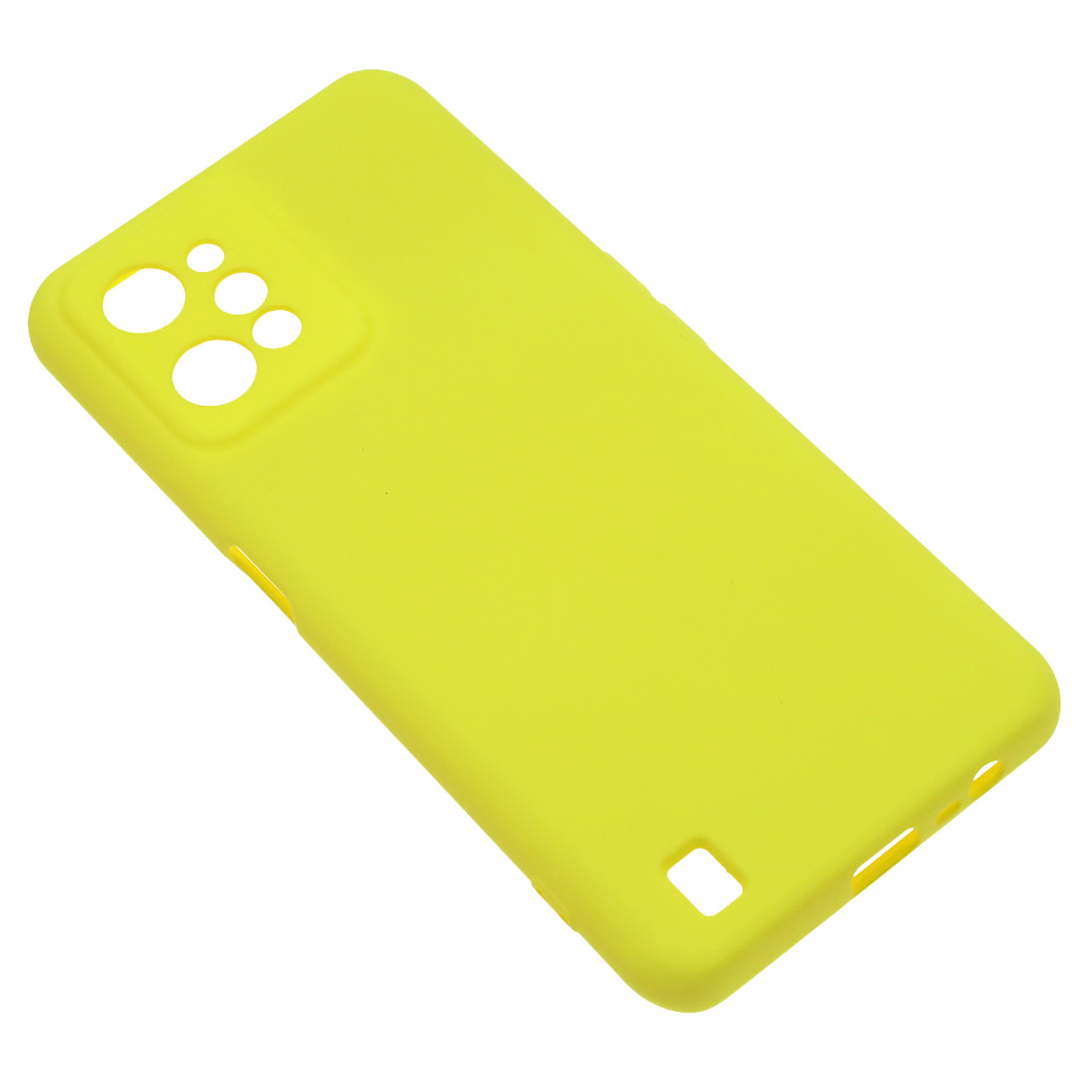 Чехол накладка Silicon Cover для Realme C31, силикон, бархат, цвет желтый