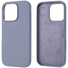 Чехол накладка Silicon Case для APPLE iPhone 16 Pro (6.3"), силикон, бархат, цвет космический серый