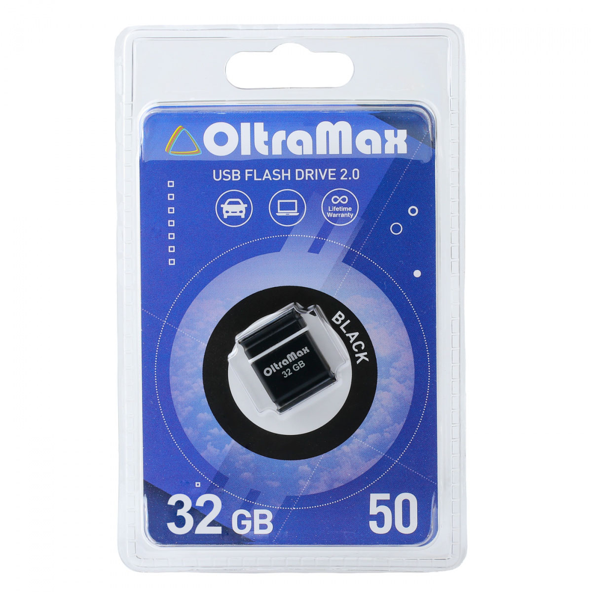 Флешка USB 2.0 32GB OltraMax 50, цвет черный