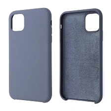 Чехол накладка Silicon Case для APPLE iPhone 11 2019, силикон, бархат, цвет васильковый.
