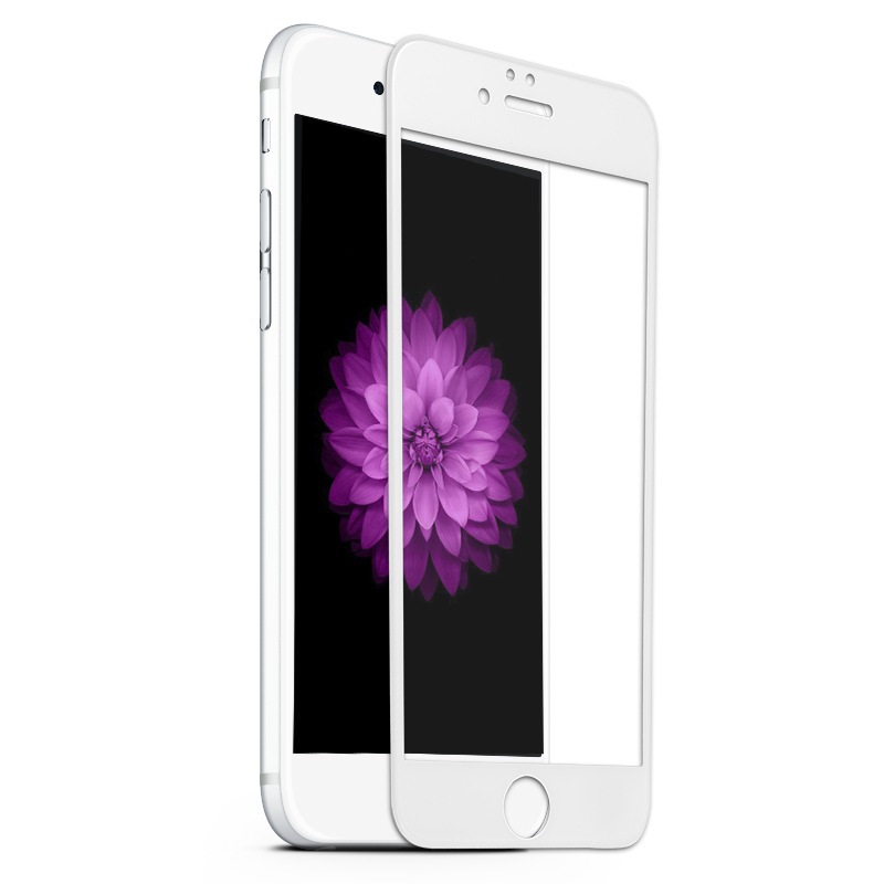 Защитное стекло 4D для APPLE iPhone 6/6S plus (5,5") белый кант Monarch.