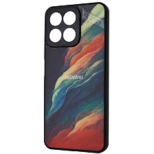 Чехол накладка для Honor X7c, пластик, силикон, защита камеры, рисунок Акварельные лепестки Чехол накладка для Honor X7c, пластик, силикон, защита камеры, рисунок Акварельные лепестки