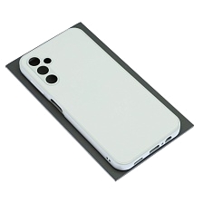 Чехол накладка для SAMSUNG Galaxy A14, защита камеры, силикон, пластик, цвет бело серебристый
