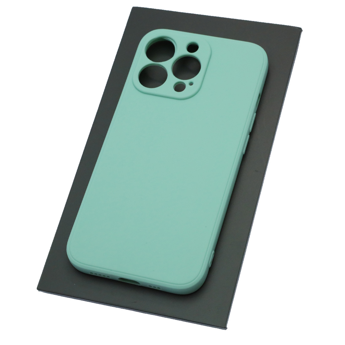Чехол накладка для APPLE iPhone 13 Pro, силикон, бархат, цвет мятный