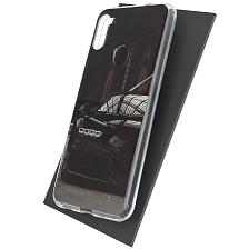 Чехол накладка Vinil для SAMSUNG Galaxy A11 (SM-A115), Galaxy M11 (M115), силикон, рисунок Бугатти