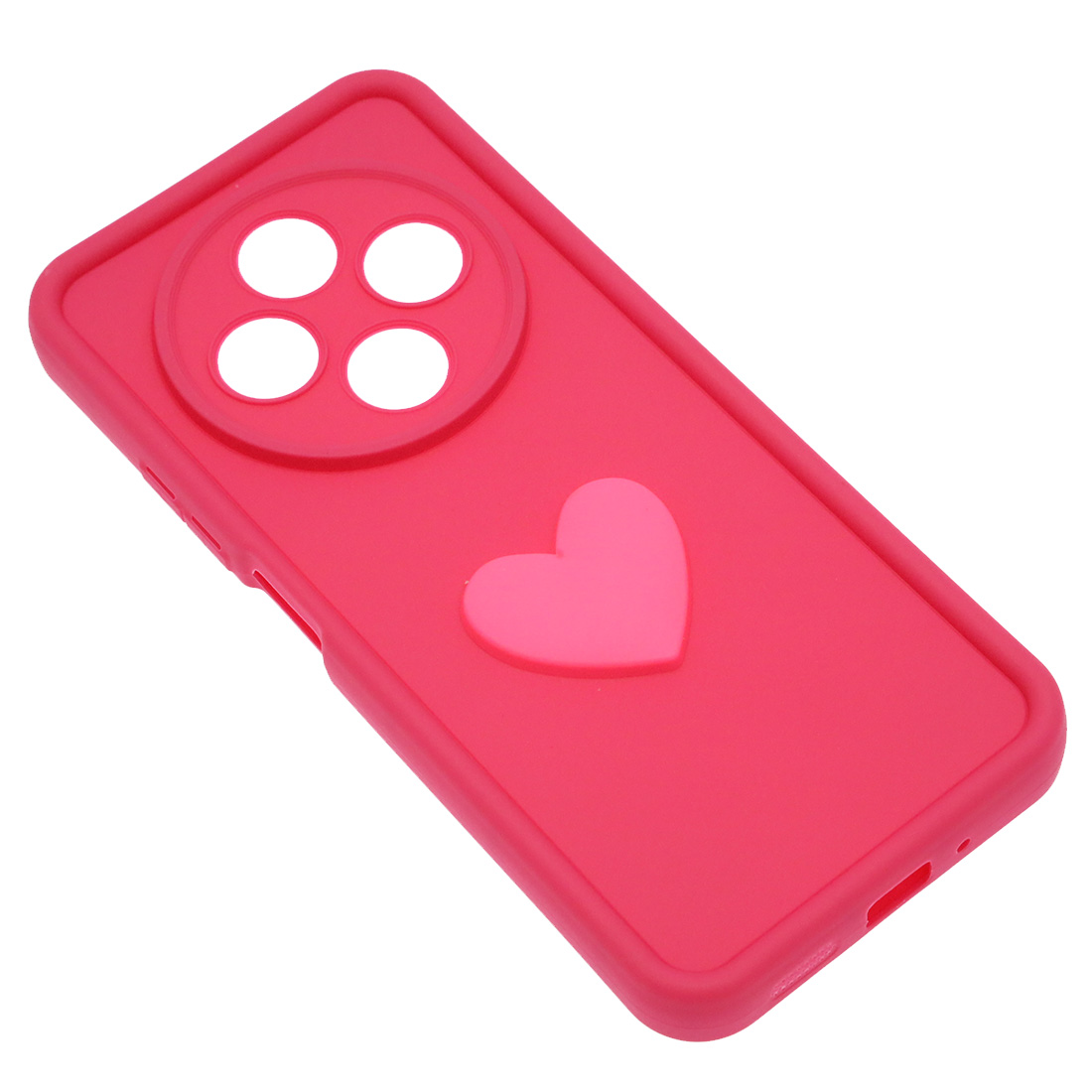 Чехол накладка для XIAOMI REDMI A4, силикон, 3D сердце, защита камеры, бортики, цвет розовый