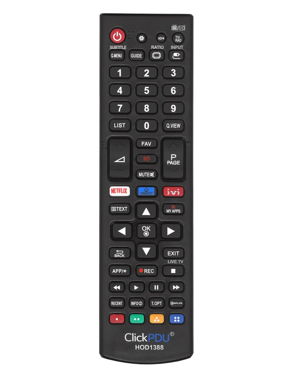 Пульт ДУ HOD1388 (RM-L1379 VER.2) универсальный для всех телевизоров LG, цвет черный