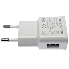 СЗУ (Сетевое зарядное устройство), 1xUSB, 5V, 2A, цвет белый